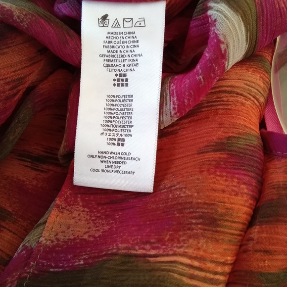 Michael Michael Kors Swimsuit Cover-up, Large/ Xlarge, Orange & Pink - Picture 3 of 3